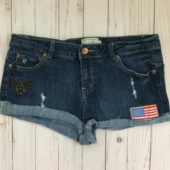 CI Sono Patriotic Distressed Shorts SZ 9/10 - Picture 4 of 8